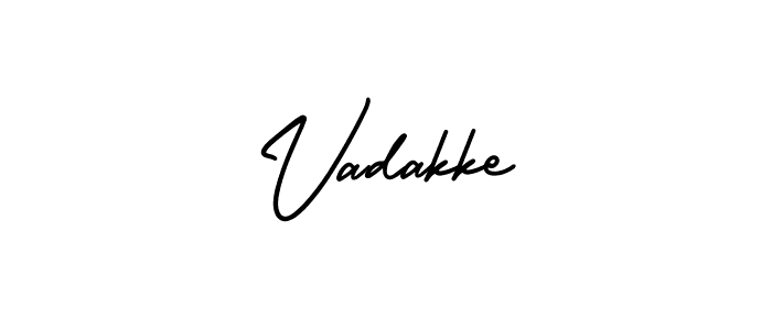 How to make Vadakke signature? AmerikaSignatureDemo-Regular is a professional autograph style. Create handwritten signature for Vadakke name. Vadakke signature style 3 images and pictures png