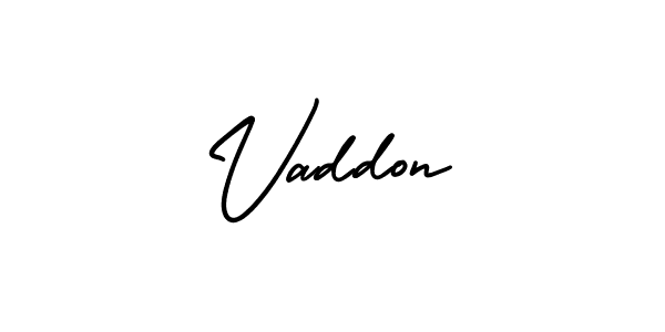 The best way (AmerikaSignatureDemo-Regular) to make a short signature is to pick only two or three words in your name. The name Vaddon include a total of six letters. For converting this name. Vaddon signature style 3 images and pictures png