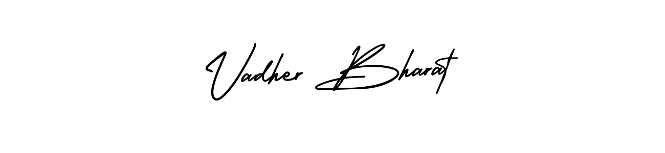 Vadher Bharat stylish signature style. Best Handwritten Sign (AmerikaSignatureDemo-Regular) for my name. Handwritten Signature Collection Ideas for my name Vadher Bharat. Vadher Bharat signature style 3 images and pictures png