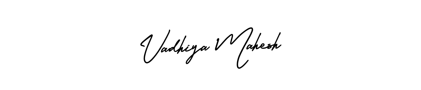 Design your own signature with our free online signature maker. With this signature software, you can create a handwritten (AmerikaSignatureDemo-Regular) signature for name Vadhiya Mahesh. Vadhiya Mahesh signature style 3 images and pictures png
