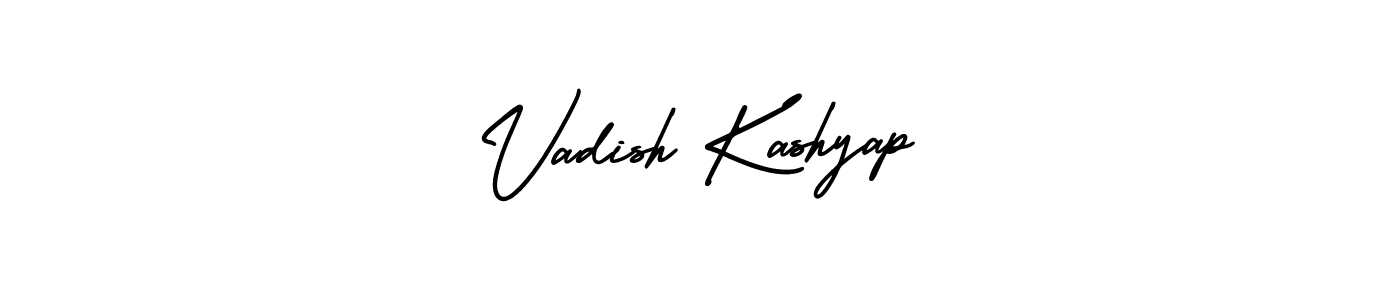 It looks lik you need a new signature style for name Vadish Kashyap. Design unique handwritten (AmerikaSignatureDemo-Regular) signature with our free signature maker in just a few clicks. Vadish Kashyap signature style 3 images and pictures png