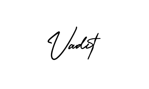 Use a signature maker to create a handwritten signature online. With this signature software, you can design (AmerikaSignatureDemo-Regular) your own signature for name Vadit. Vadit signature style 3 images and pictures png