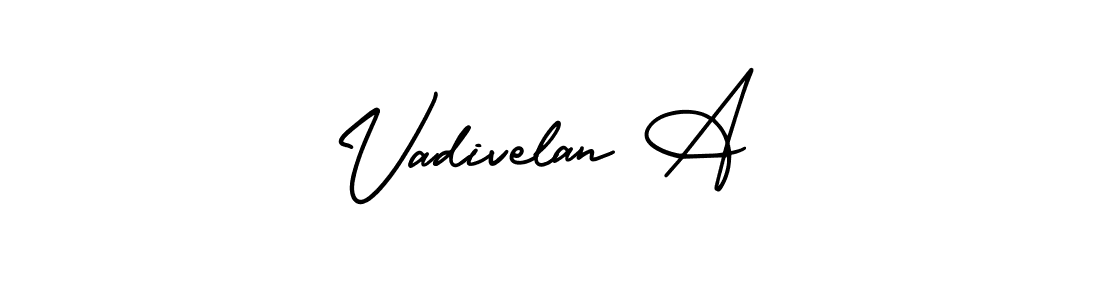 Create a beautiful signature design for name Vadivelan A. With this signature (AmerikaSignatureDemo-Regular) fonts, you can make a handwritten signature for free. Vadivelan A signature style 3 images and pictures png