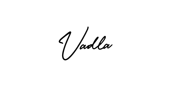 Use a signature maker to create a handwritten signature online. With this signature software, you can design (AmerikaSignatureDemo-Regular) your own signature for name Vadla . Vadla  signature style 3 images and pictures png