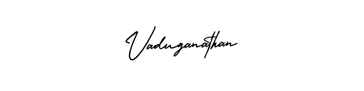 Also we have Vaduganathan name is the best signature style. Create professional handwritten signature collection using AmerikaSignatureDemo-Regular autograph style. Vaduganathan signature style 3 images and pictures png