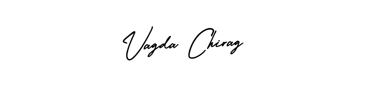 How to make Vagda Chirag name signature. Use AmerikaSignatureDemo-Regular style for creating short signs online. This is the latest handwritten sign. Vagda Chirag signature style 3 images and pictures png