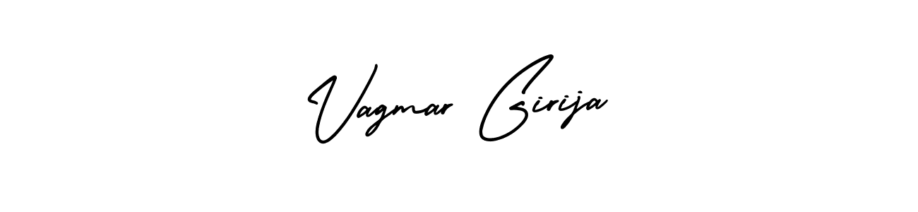 How to make Vagmar Girija signature? AmerikaSignatureDemo-Regular is a professional autograph style. Create handwritten signature for Vagmar Girija name. Vagmar Girija signature style 3 images and pictures png