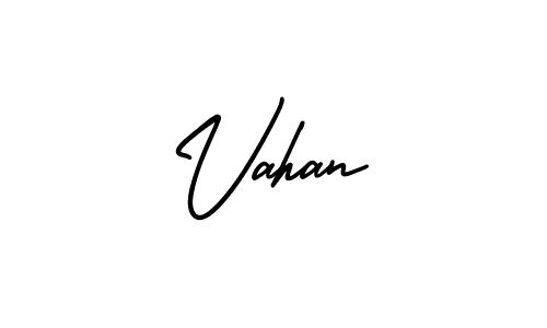 Use a signature maker to create a handwritten signature online. With this signature software, you can design (AmerikaSignatureDemo-Regular) your own signature for name Vahan. Vahan signature style 3 images and pictures png