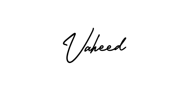 How to make Vaheed name signature. Use AmerikaSignatureDemo-Regular style for creating short signs online. This is the latest handwritten sign. Vaheed signature style 3 images and pictures png