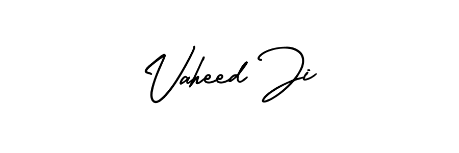 AmerikaSignatureDemo-Regular is a professional signature style that is perfect for those who want to add a touch of class to their signature. It is also a great choice for those who want to make their signature more unique. Get Vaheed Ji name to fancy signature for free. Vaheed Ji signature style 3 images and pictures png