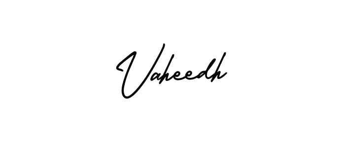 Also we have Vaheedh name is the best signature style. Create professional handwritten signature collection using AmerikaSignatureDemo-Regular autograph style. Vaheedh signature style 3 images and pictures png