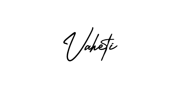 The best way (AmerikaSignatureDemo-Regular) to make a short signature is to pick only two or three words in your name. The name Vaheti include a total of six letters. For converting this name. Vaheti signature style 3 images and pictures png