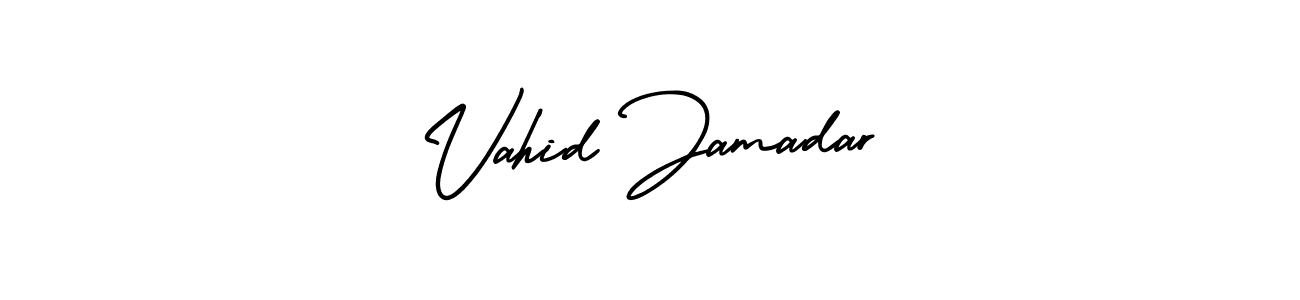 AmerikaSignatureDemo-Regular is a professional signature style that is perfect for those who want to add a touch of class to their signature. It is also a great choice for those who want to make their signature more unique. Get Vahid Jamadar name to fancy signature for free. Vahid Jamadar signature style 3 images and pictures png