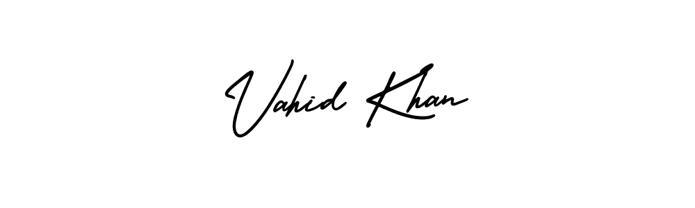 How to make Vahid Khan name signature. Use AmerikaSignatureDemo-Regular style for creating short signs online. This is the latest handwritten sign. Vahid Khan signature style 3 images and pictures png