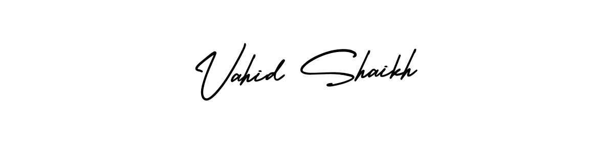 How to make Vahid Shaikh name signature. Use AmerikaSignatureDemo-Regular style for creating short signs online. This is the latest handwritten sign. Vahid Shaikh signature style 3 images and pictures png