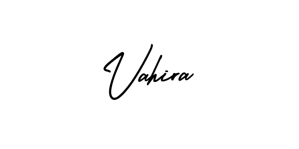 Make a beautiful signature design for name Vahira. With this signature (AmerikaSignatureDemo-Regular) style, you can create a handwritten signature for free. Vahira signature style 3 images and pictures png