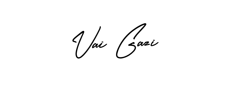How to Draw Vai Gazi signature style? AmerikaSignatureDemo-Regular is a latest design signature styles for name Vai Gazi. Vai Gazi signature style 3 images and pictures png
