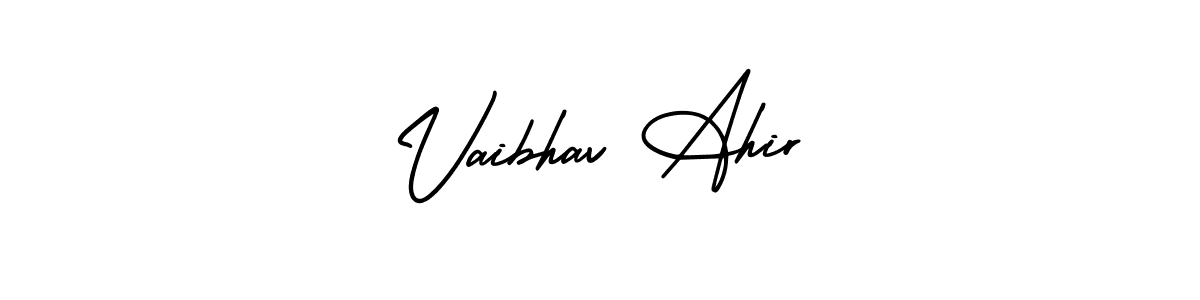 Make a short Vaibhav Ahir signature style. Manage your documents anywhere anytime using AmerikaSignatureDemo-Regular. Create and add eSignatures, submit forms, share and send files easily. Vaibhav Ahir signature style 3 images and pictures png