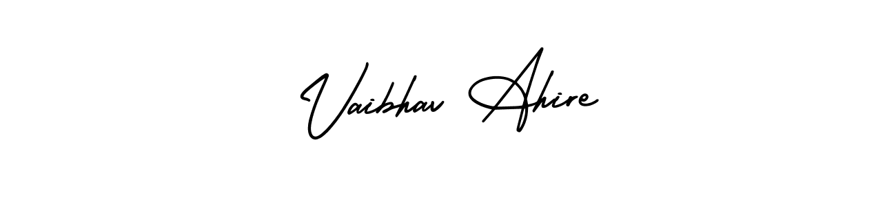 Use a signature maker to create a handwritten signature online. With this signature software, you can design (AmerikaSignatureDemo-Regular) your own signature for name Vaibhav Ahire. Vaibhav Ahire signature style 3 images and pictures png