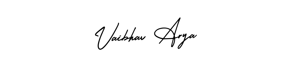 Vaibhav Arya stylish signature style. Best Handwritten Sign (AmerikaSignatureDemo-Regular) for my name. Handwritten Signature Collection Ideas for my name Vaibhav Arya. Vaibhav Arya signature style 3 images and pictures png