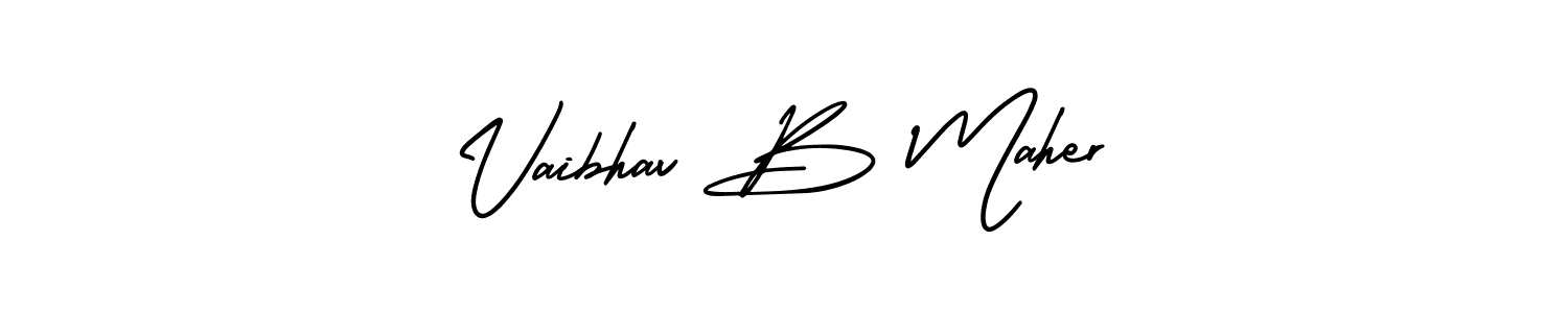 Best and Professional Signature Style for Vaibhav B Maher. AmerikaSignatureDemo-Regular Best Signature Style Collection. Vaibhav B Maher signature style 3 images and pictures png