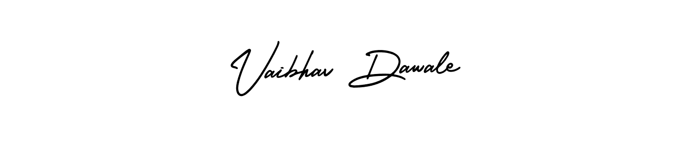 You should practise on your own different ways (AmerikaSignatureDemo-Regular) to write your name (Vaibhav Dawale) in signature. don't let someone else do it for you. Vaibhav Dawale signature style 3 images and pictures png