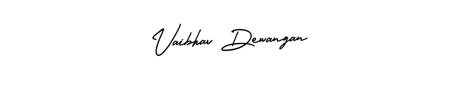 How to make Vaibhav Dewangan name signature. Use AmerikaSignatureDemo-Regular style for creating short signs online. This is the latest handwritten sign. Vaibhav Dewangan signature style 3 images and pictures png