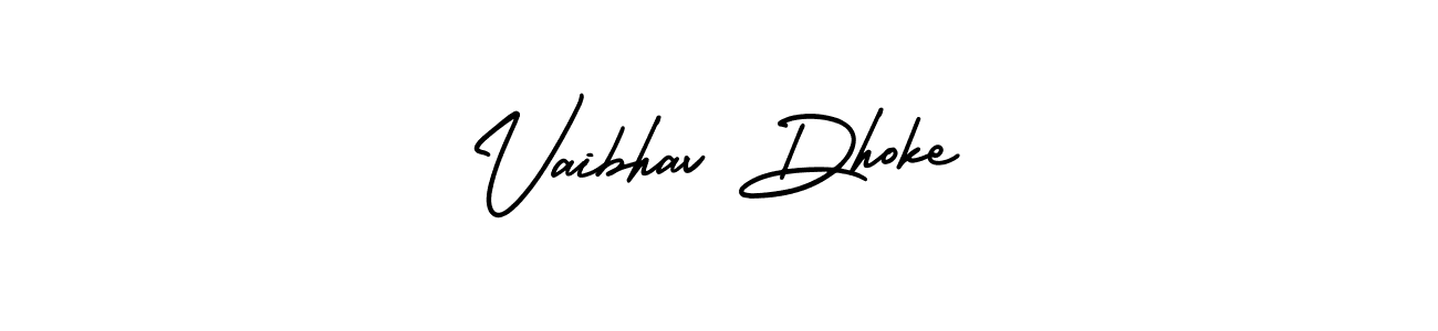 Use a signature maker to create a handwritten signature online. With this signature software, you can design (AmerikaSignatureDemo-Regular) your own signature for name Vaibhav Dhoke. Vaibhav Dhoke signature style 3 images and pictures png