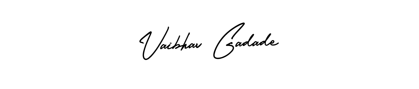 How to Draw Vaibhav Gadade signature style? AmerikaSignatureDemo-Regular is a latest design signature styles for name Vaibhav Gadade. Vaibhav Gadade signature style 3 images and pictures png