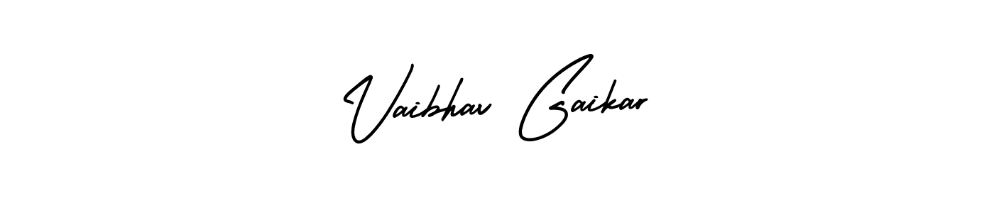 if you are searching for the best signature style for your name Vaibhav Gaikar. so please give up your signature search. here we have designed multiple signature styles  using AmerikaSignatureDemo-Regular. Vaibhav Gaikar signature style 3 images and pictures png