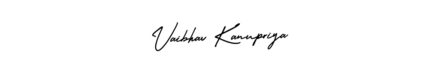 You should practise on your own different ways (AmerikaSignatureDemo-Regular) to write your name (Vaibhav Kanupriya) in signature. don't let someone else do it for you. Vaibhav Kanupriya signature style 3 images and pictures png