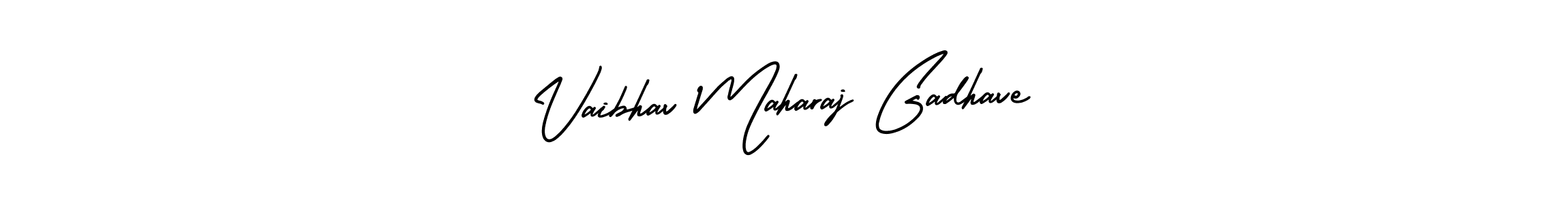 You should practise on your own different ways (AmerikaSignatureDemo-Regular) to write your name (Vaibhav Maharaj Gadhave) in signature. don't let someone else do it for you. Vaibhav Maharaj Gadhave signature style 3 images and pictures png