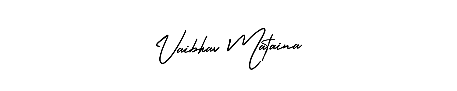 Use a signature maker to create a handwritten signature online. With this signature software, you can design (AmerikaSignatureDemo-Regular) your own signature for name Vaibhav Mataina. Vaibhav Mataina signature style 3 images and pictures png