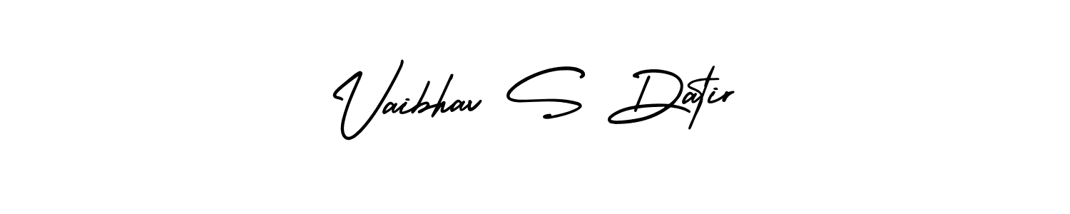 How to make Vaibhav S Datir name signature. Use AmerikaSignatureDemo-Regular style for creating short signs online. This is the latest handwritten sign. Vaibhav S Datir signature style 3 images and pictures png