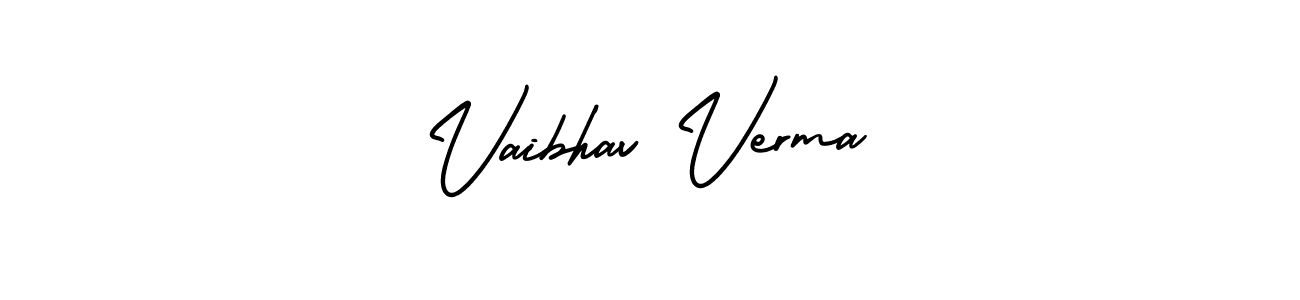 How to Draw Vaibhav Verma signature style? AmerikaSignatureDemo-Regular is a latest design signature styles for name Vaibhav Verma. Vaibhav Verma signature style 3 images and pictures png