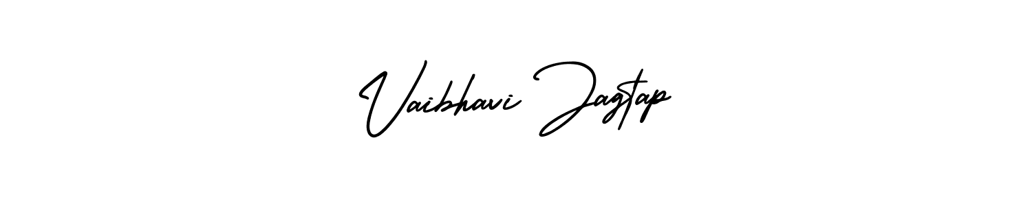 How to make Vaibhavi Jagtap name signature. Use AmerikaSignatureDemo-Regular style for creating short signs online. This is the latest handwritten sign. Vaibhavi Jagtap signature style 3 images and pictures png