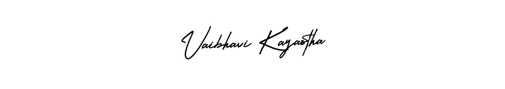 How to make Vaibhavi Kayastha signature? AmerikaSignatureDemo-Regular is a professional autograph style. Create handwritten signature for Vaibhavi Kayastha name. Vaibhavi Kayastha signature style 3 images and pictures png
