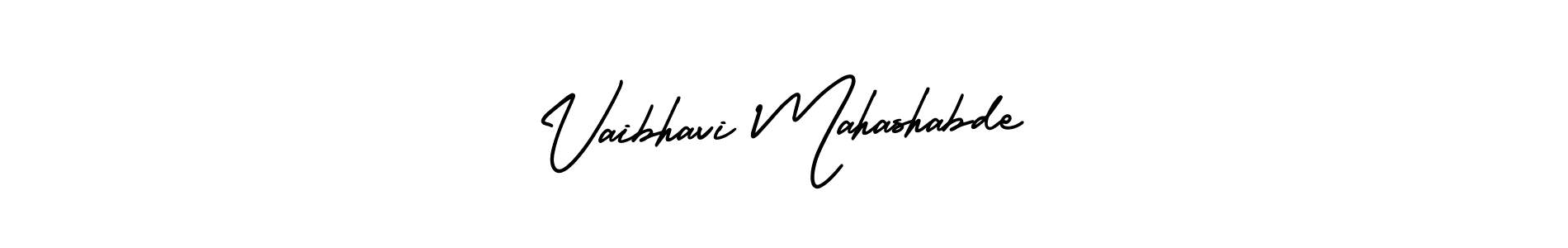 How to make Vaibhavi Mahashabde name signature. Use AmerikaSignatureDemo-Regular style for creating short signs online. This is the latest handwritten sign. Vaibhavi Mahashabde signature style 3 images and pictures png