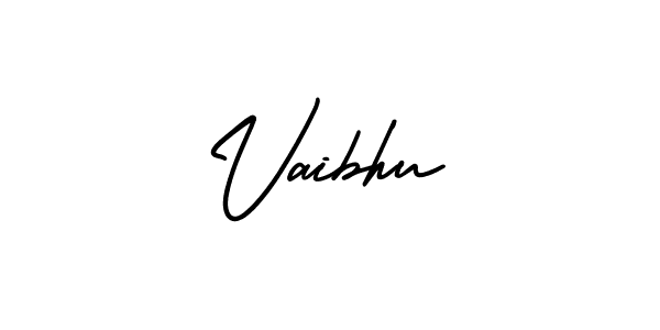Vaibhu stylish signature style. Best Handwritten Sign (AmerikaSignatureDemo-Regular) for my name. Handwritten Signature Collection Ideas for my name Vaibhu. Vaibhu signature style 3 images and pictures png
