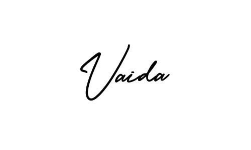 How to make Vaida name signature. Use AmerikaSignatureDemo-Regular style for creating short signs online. This is the latest handwritten sign. Vaida signature style 3 images and pictures png