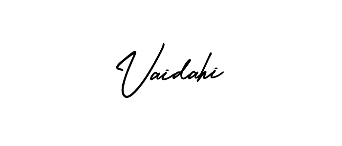 Make a beautiful signature design for name Vaidahi. With this signature (AmerikaSignatureDemo-Regular) style, you can create a handwritten signature for free. Vaidahi signature style 3 images and pictures png