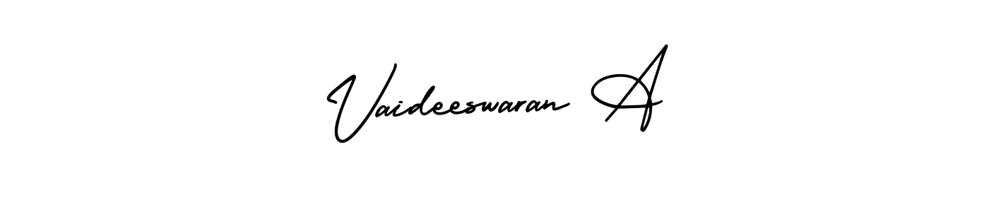 Check out images of Autograph of Vaideeswaran A name. Actor Vaideeswaran A Signature Style. AmerikaSignatureDemo-Regular is a professional sign style online. Vaideeswaran A signature style 3 images and pictures png