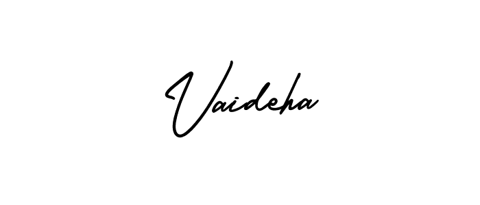 Create a beautiful signature design for name Vaideha. With this signature (AmerikaSignatureDemo-Regular) fonts, you can make a handwritten signature for free. Vaideha signature style 3 images and pictures png