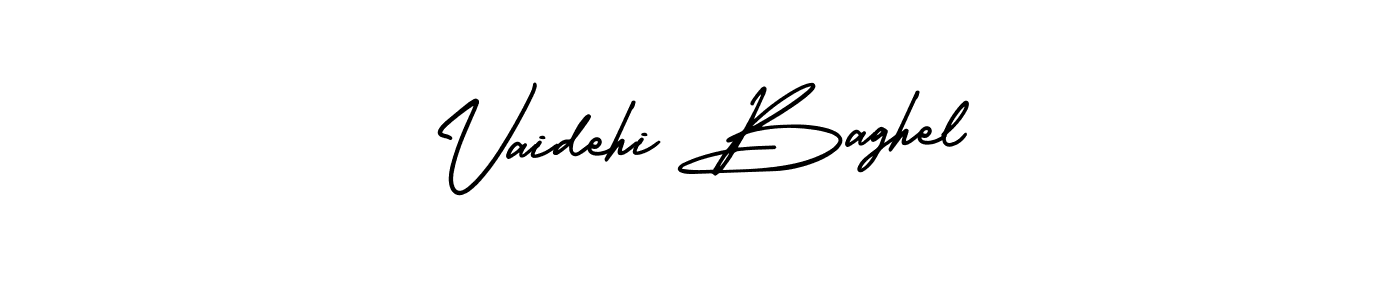 How to make Vaidehi Baghel name signature. Use AmerikaSignatureDemo-Regular style for creating short signs online. This is the latest handwritten sign. Vaidehi Baghel signature style 3 images and pictures png