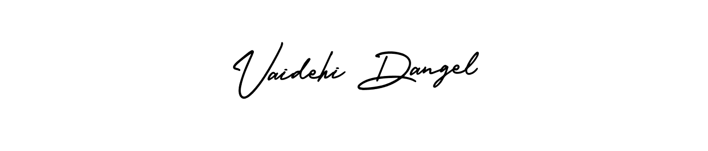 Make a beautiful signature design for name Vaidehi Dangel. With this signature (AmerikaSignatureDemo-Regular) style, you can create a handwritten signature for free. Vaidehi Dangel signature style 3 images and pictures png
