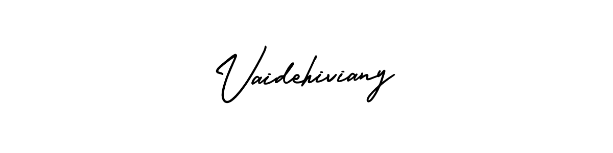 Use a signature maker to create a handwritten signature online. With this signature software, you can design (AmerikaSignatureDemo-Regular) your own signature for name Vaidehiviany. Vaidehiviany signature style 3 images and pictures png