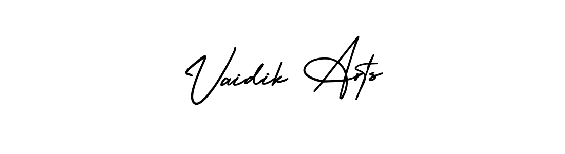 This is the best signature style for the Vaidik Arts name. Also you like these signature font (AmerikaSignatureDemo-Regular). Mix name signature. Vaidik Arts signature style 3 images and pictures png