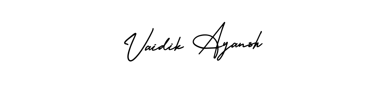 Also we have Vaidik Ayansh name is the best signature style. Create professional handwritten signature collection using AmerikaSignatureDemo-Regular autograph style. Vaidik Ayansh signature style 3 images and pictures png