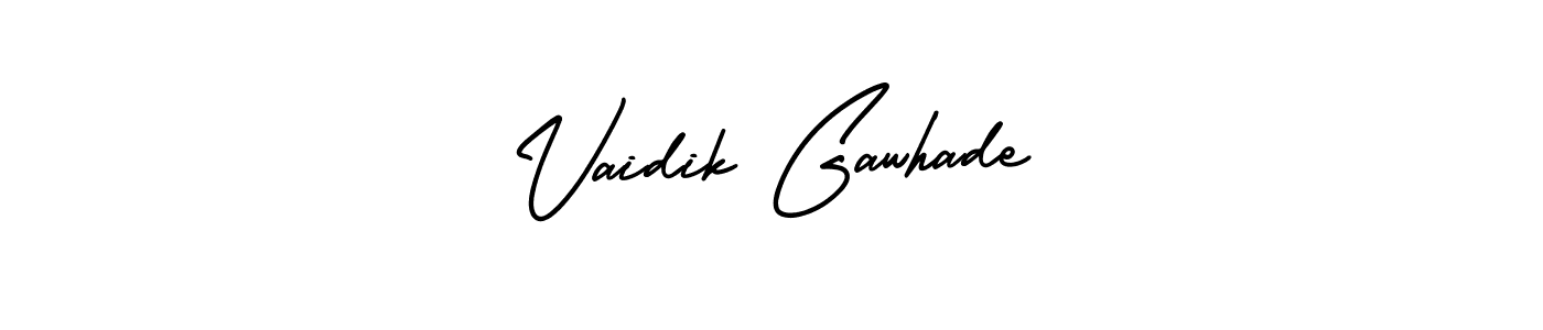 Make a beautiful signature design for name Vaidik Gawhade. With this signature (AmerikaSignatureDemo-Regular) style, you can create a handwritten signature for free. Vaidik Gawhade signature style 3 images and pictures png