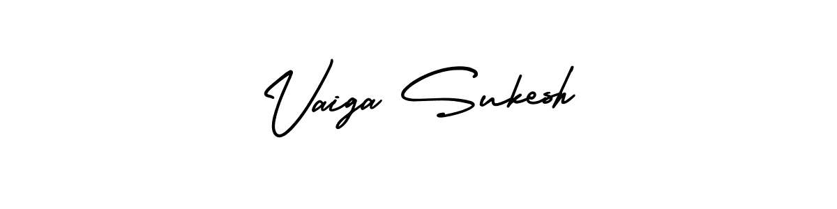 Design your own signature with our free online signature maker. With this signature software, you can create a handwritten (AmerikaSignatureDemo-Regular) signature for name Vaiga Sukesh. Vaiga Sukesh signature style 3 images and pictures png